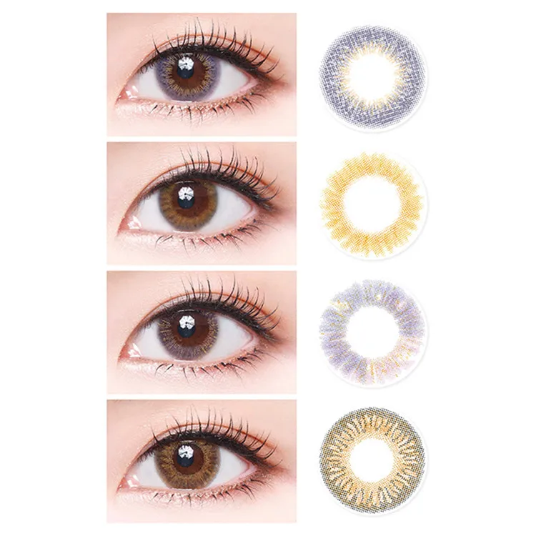 14.0mm yellow color contact lenses | 2Tone | colored lens | High quality | cheap | yearly circle | prescription | recommend