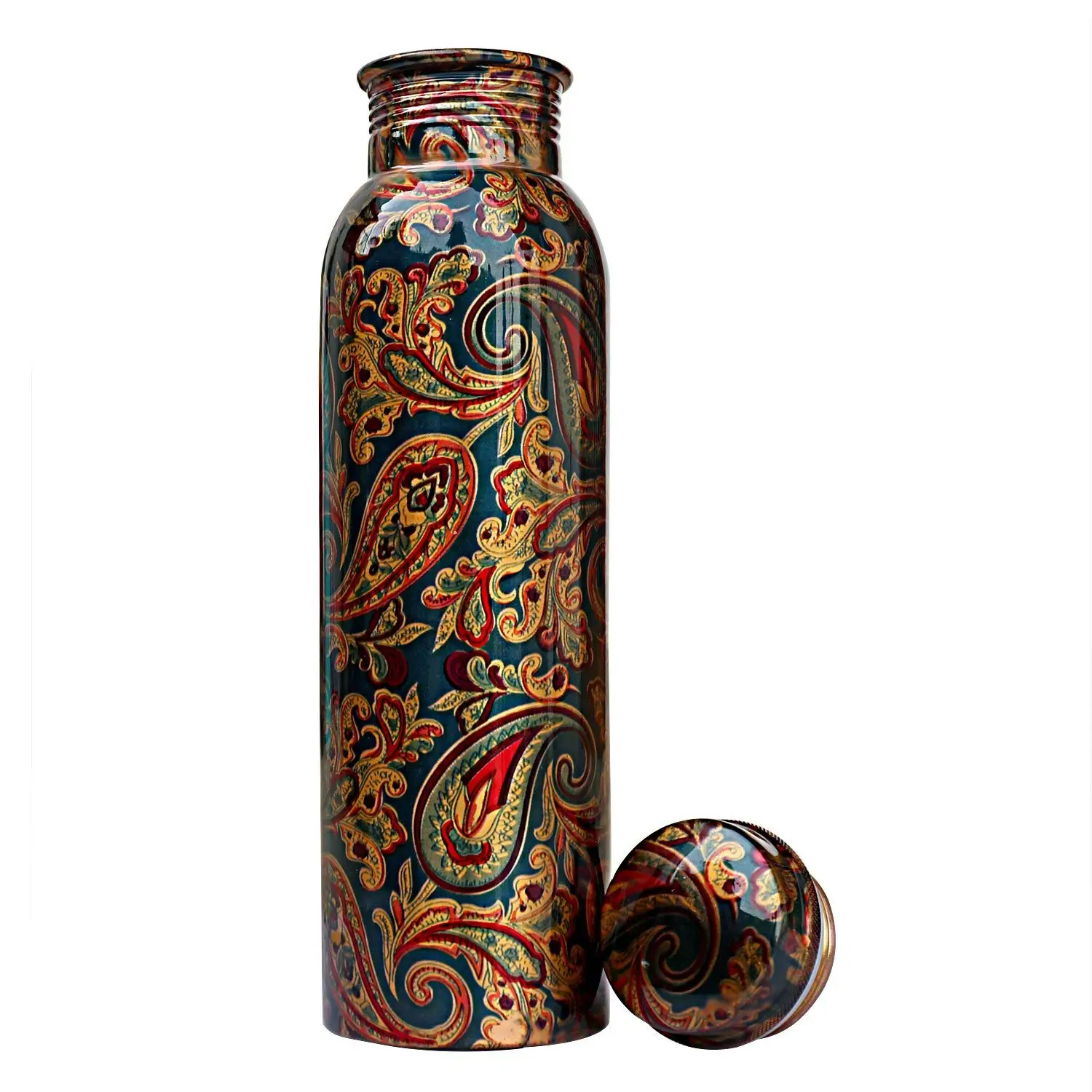TOP SELLER BEST SELLING PURE COPPER WATER BOTTLE WITH HAMMERED DRINKING WATER BOTTLE COPPER FROM INDIAN WHOLESALER