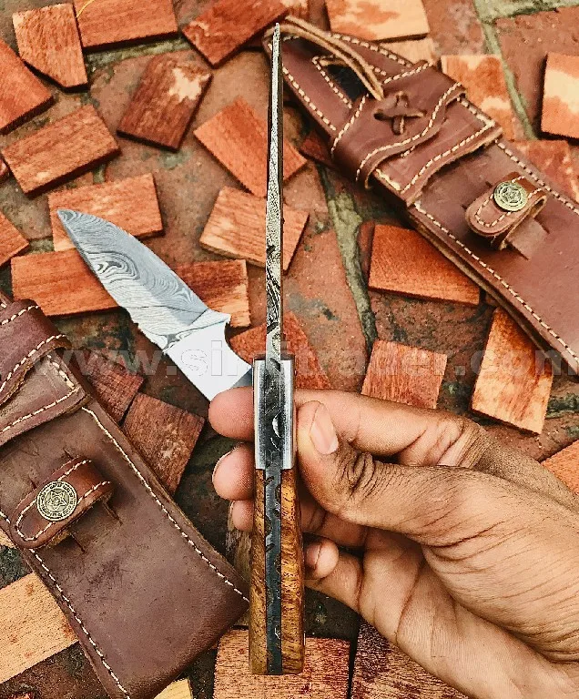 Рукоятка ножа из дамасской стали ручной работы деревянный буферный гудок набор