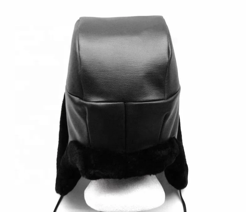 
New Real Beaver Fur Genuine Leather Men Trapper Fur Hat Aviator Real Fur Inner Hat 