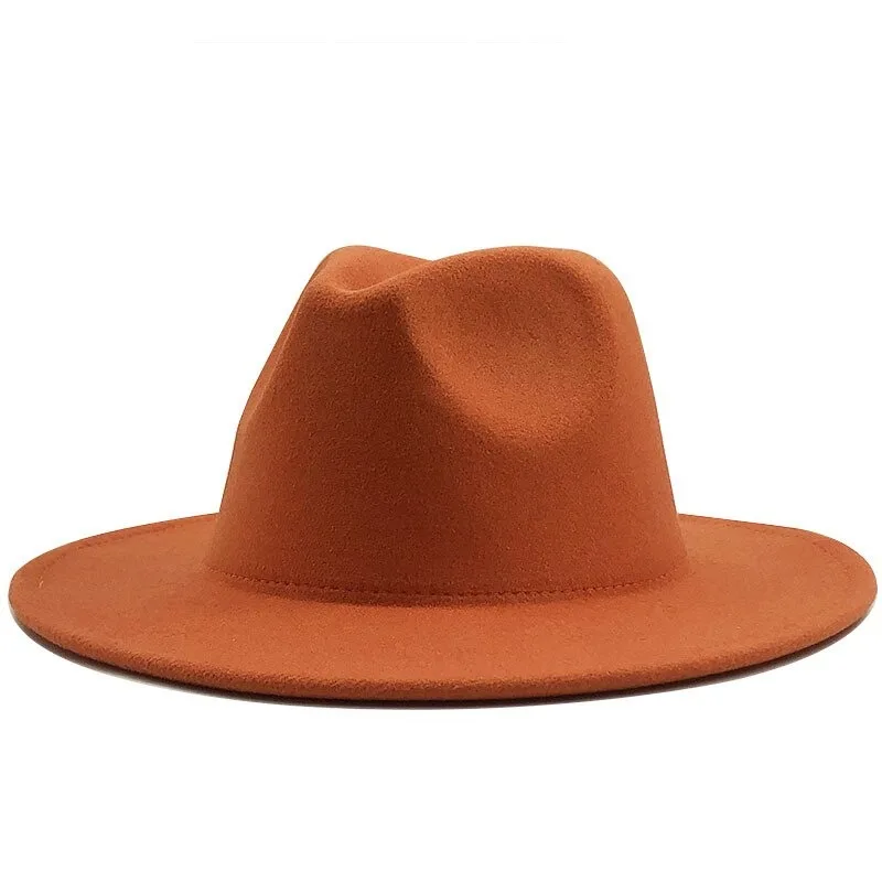 Мужские и женские шерстяные шапки оранжевого цвета с плоским верхом высокого качества