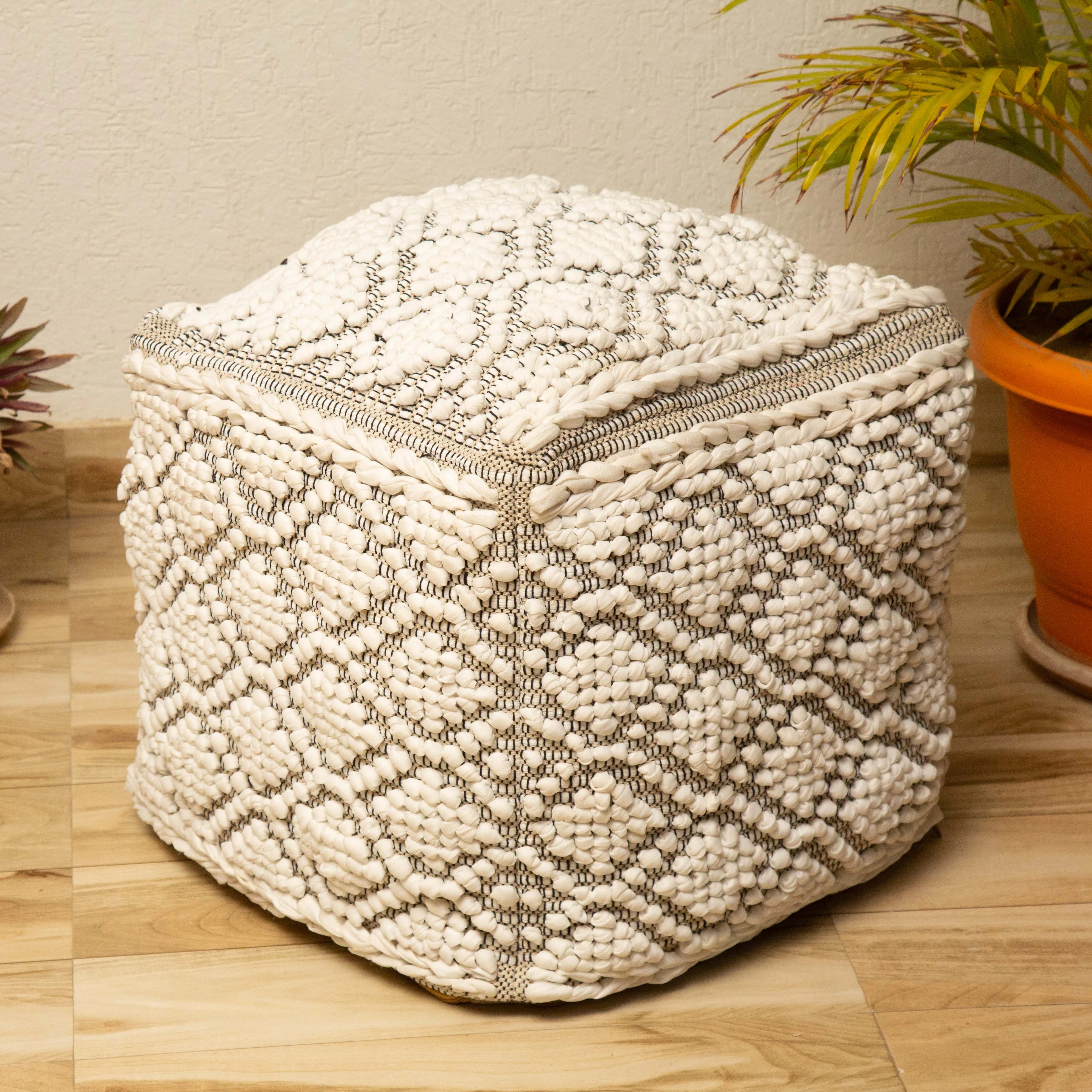super luxurious handmade vintage bohemian style pouf foot stool