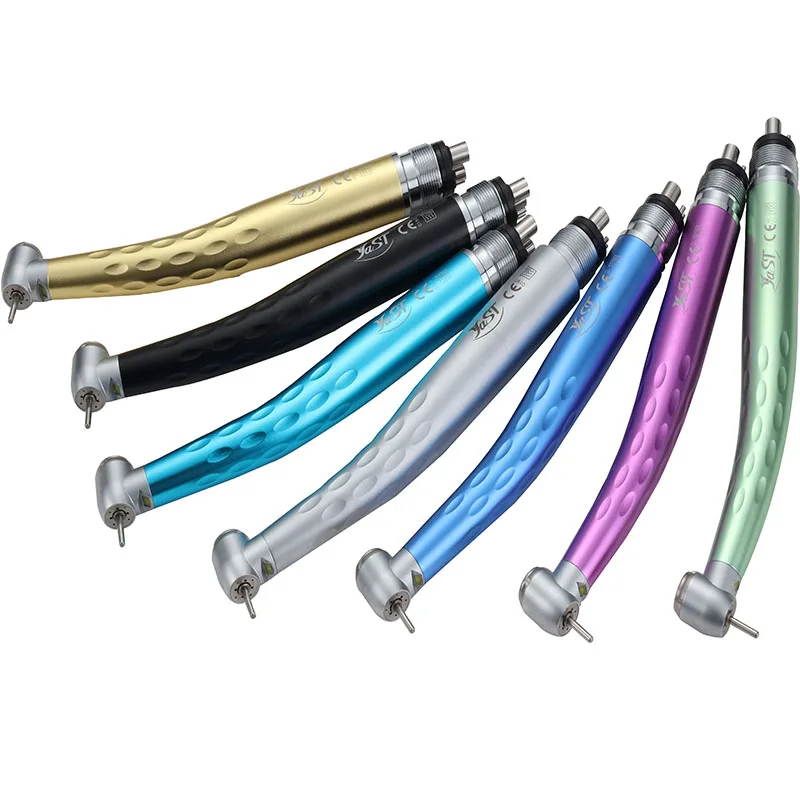 New Pink Dental LED  Self-Power High Speed Handpiece 8 Spray 4 Hole