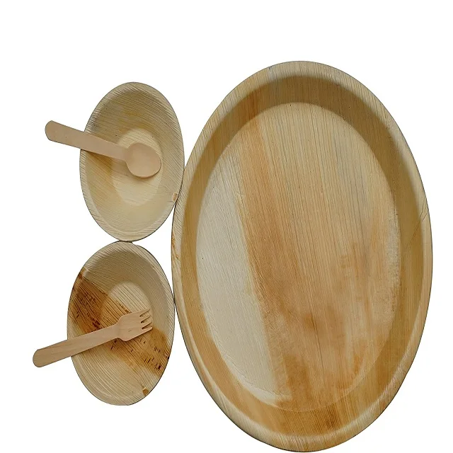 New Modern  wood oval gold leaf handle serving tray and platter for wedding decoration table decor Christmas gift