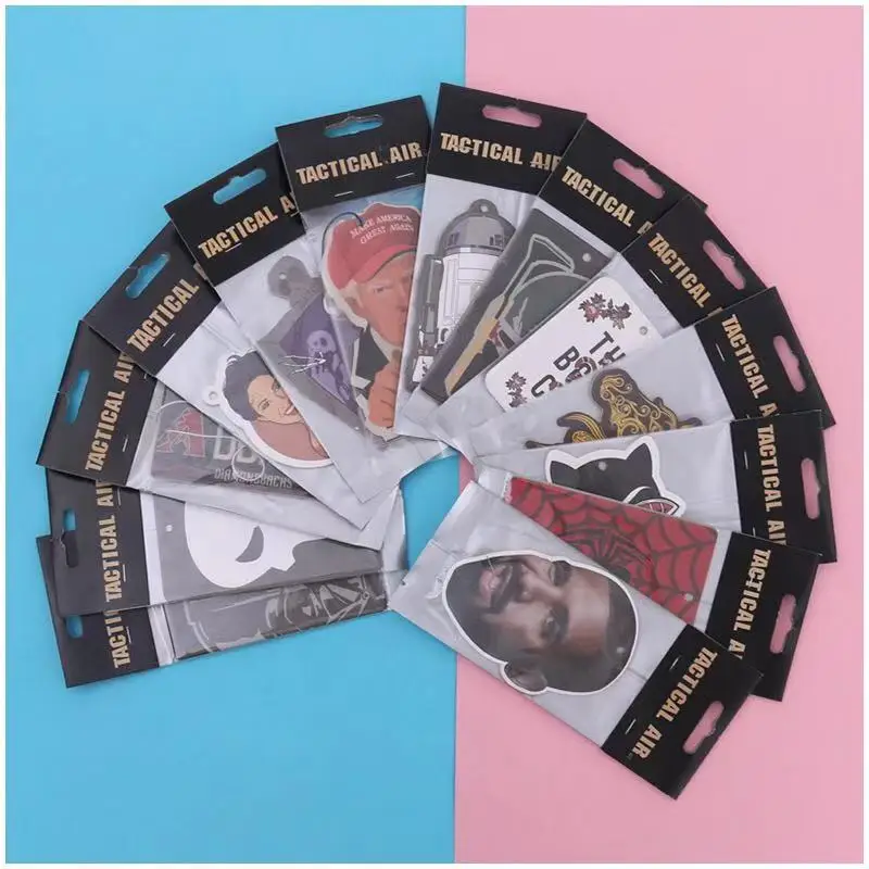 Wholesale Promotional paper air freshener gifts head card packaging custom car air freshener decorative auto paper perfume