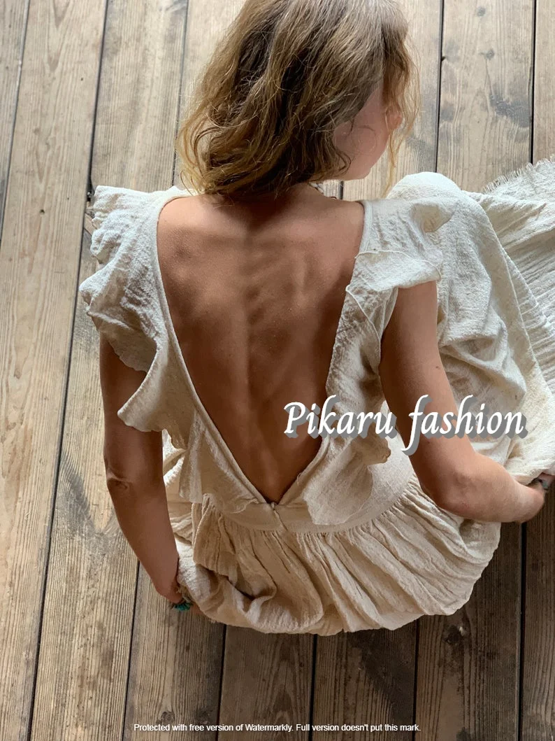 Hot Selling Dresses Linen Cotton Women Dress Sleeveless Fashion Long Maxi Bohemian Fancy Ladies Clothing