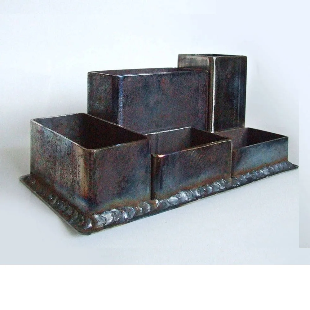 Органайзер канцелярский из черного металла с 3-секционный дизайн идеально подходит для стильного настольного аксессуара и эффективного хранения ручек