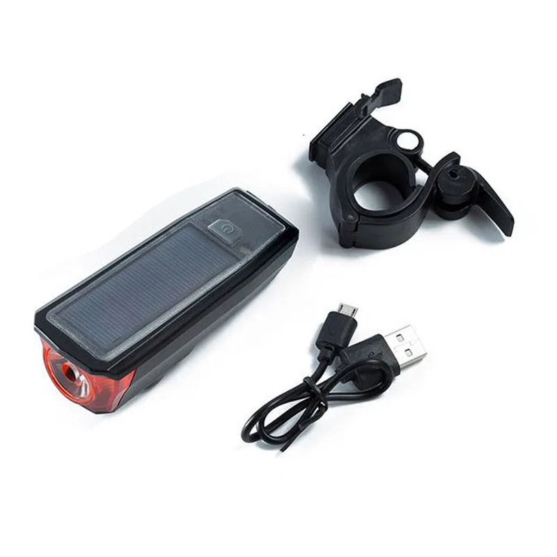 New USB Bicycle Lamp Waterproof LED Flash Bike Super Bright Front Light with Horn Bike Led Lights Flashlights Battery Handlebar