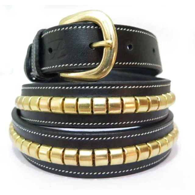 Top Quality Equine Bling Genuine Leather Horse Brow band With Attached Crystal