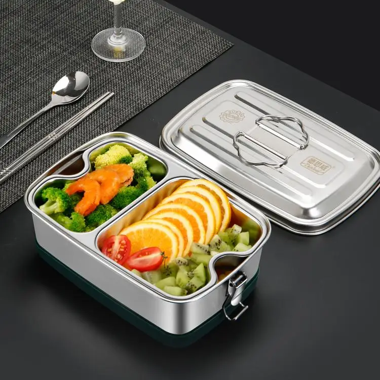 2021 Amazon  Hot Selling Eco-friendly Stainless Steel Leakproof Bento Lunch Box With Lid Food Storage Container