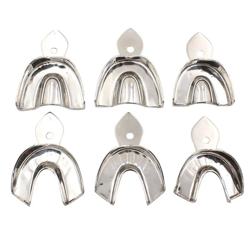 
Dental Impression Trays Stainless Steel Materials Teeth Holder No Holes Dentist Tools Dental Lab Instrument 