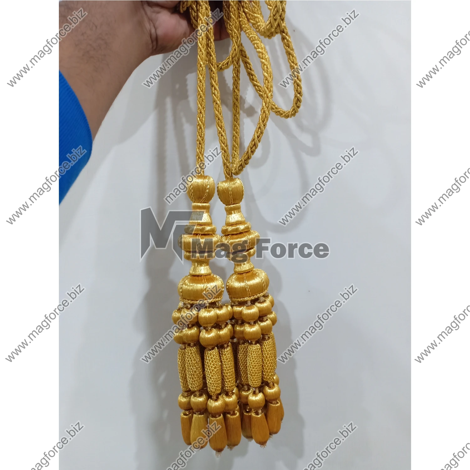 Braids Fringe Lace Trimming Decorative Cord Gold Color Tassel Officer Tassel Cords With Custom Size