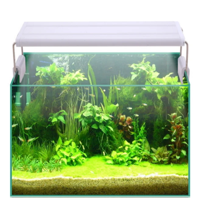 Aquarium Four row LED light fish tank stand aquatic landscaping blue white changeable light super bright light