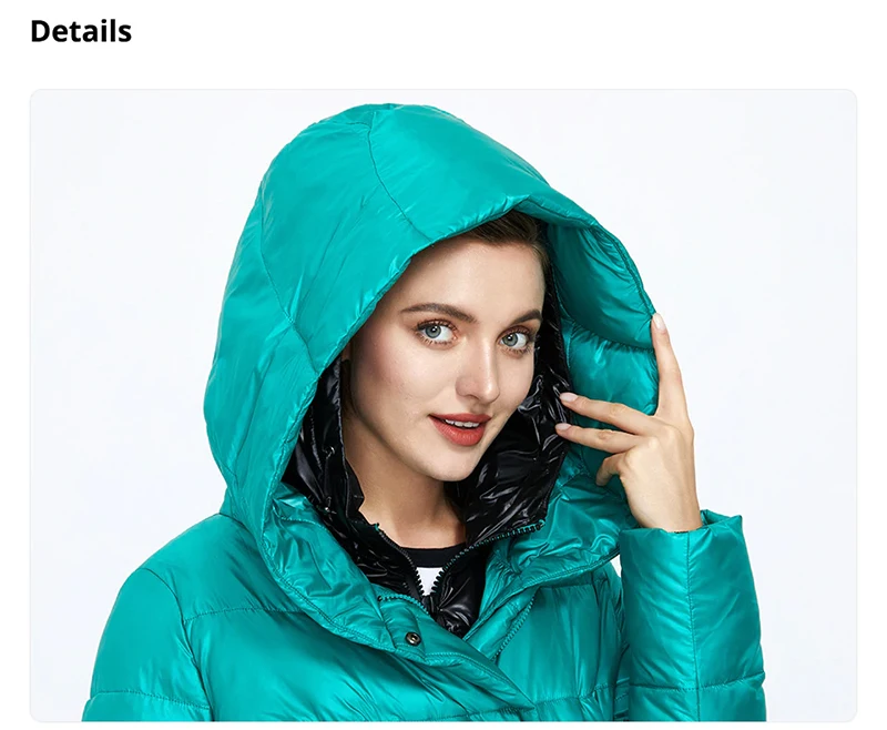  Парка пуховая женская с капюшоном теплая верхняя одежда на молнии модный плотный пуховик