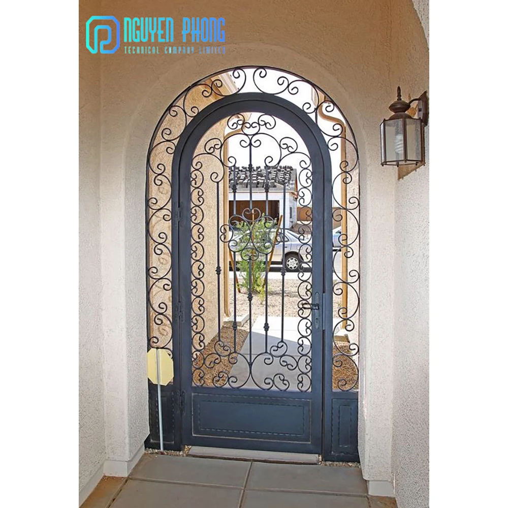 Hot Sale OEM Custom Wrought Iron Main Gate Design