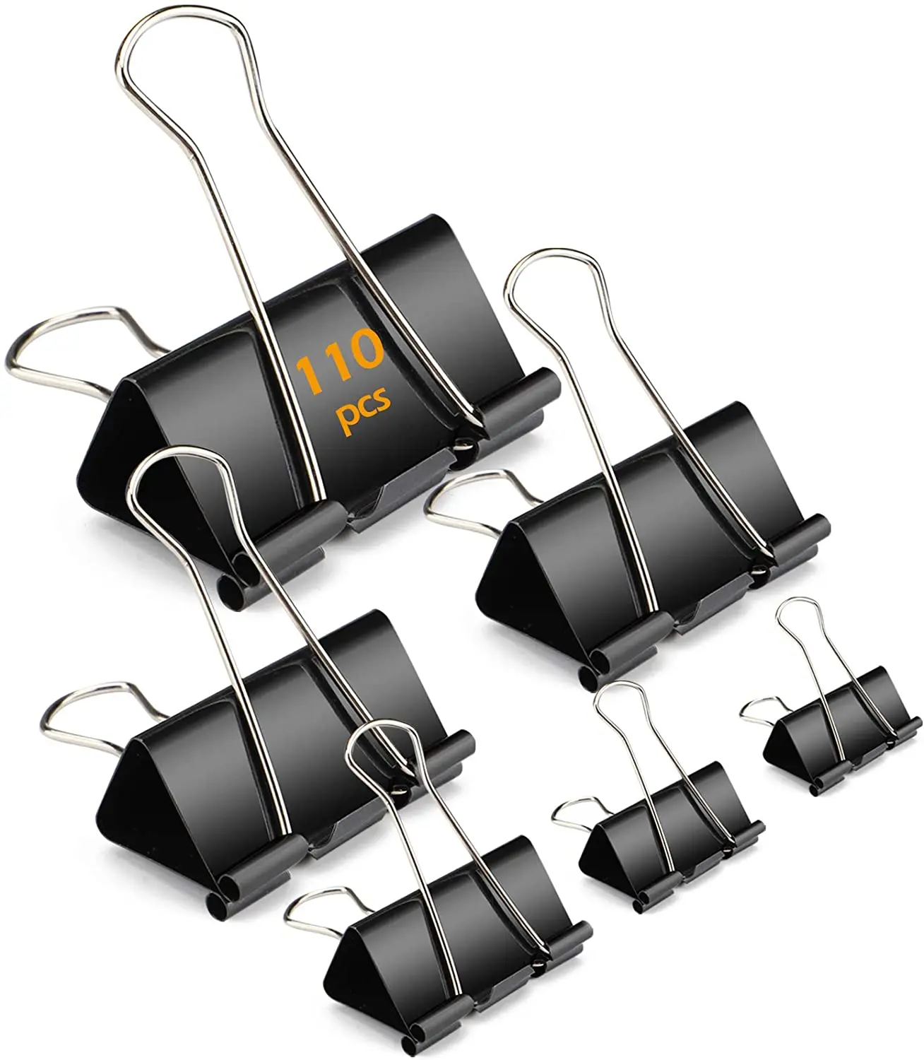 Лидер продаж в Германии, высококачественные черные зажимы для связывания с пластиковой коробкой, 5 шт., 1-1/4 дюйма