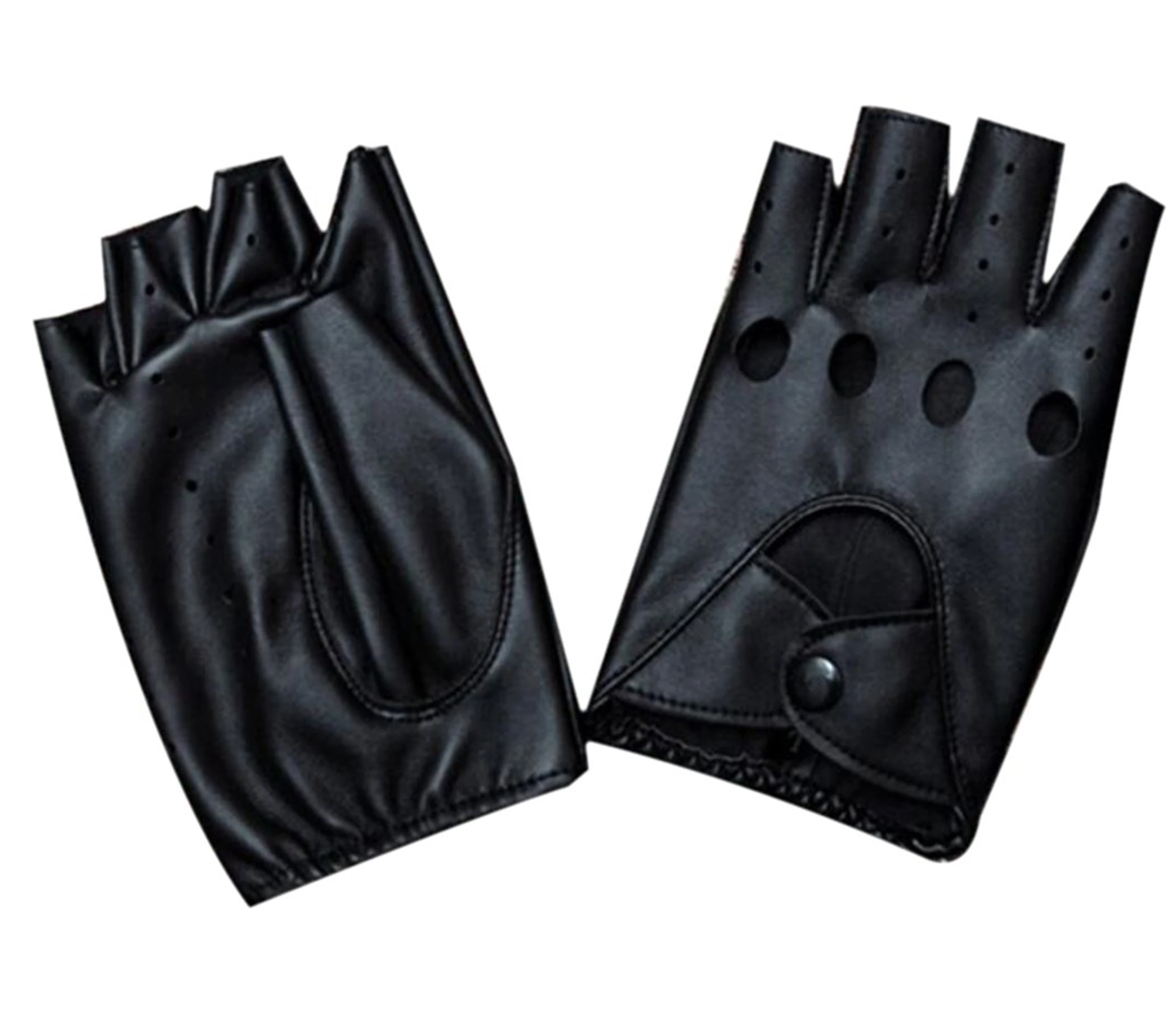 Мужские перчатки для вождения без пальцев-черные, коричневые