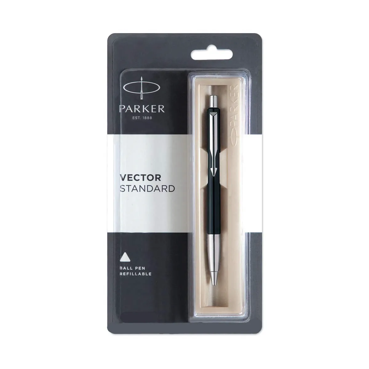 Ballpens Parker vector standard chrome trim ballpoint pens Black/Blue/Red barrel luxury sleek design parker pens