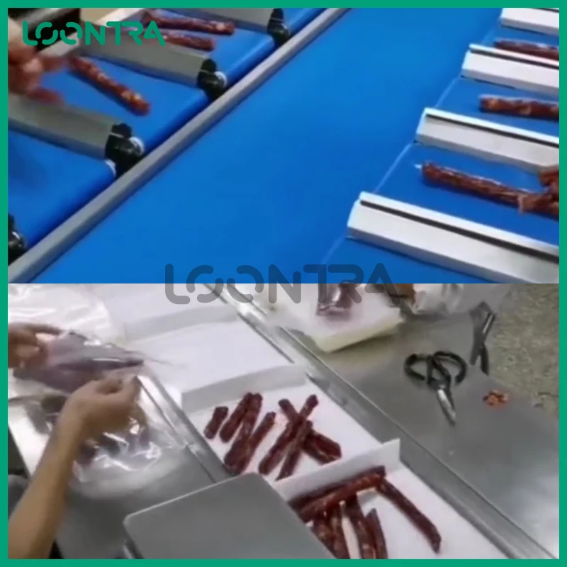 12 heads conveyor food item weight check machine