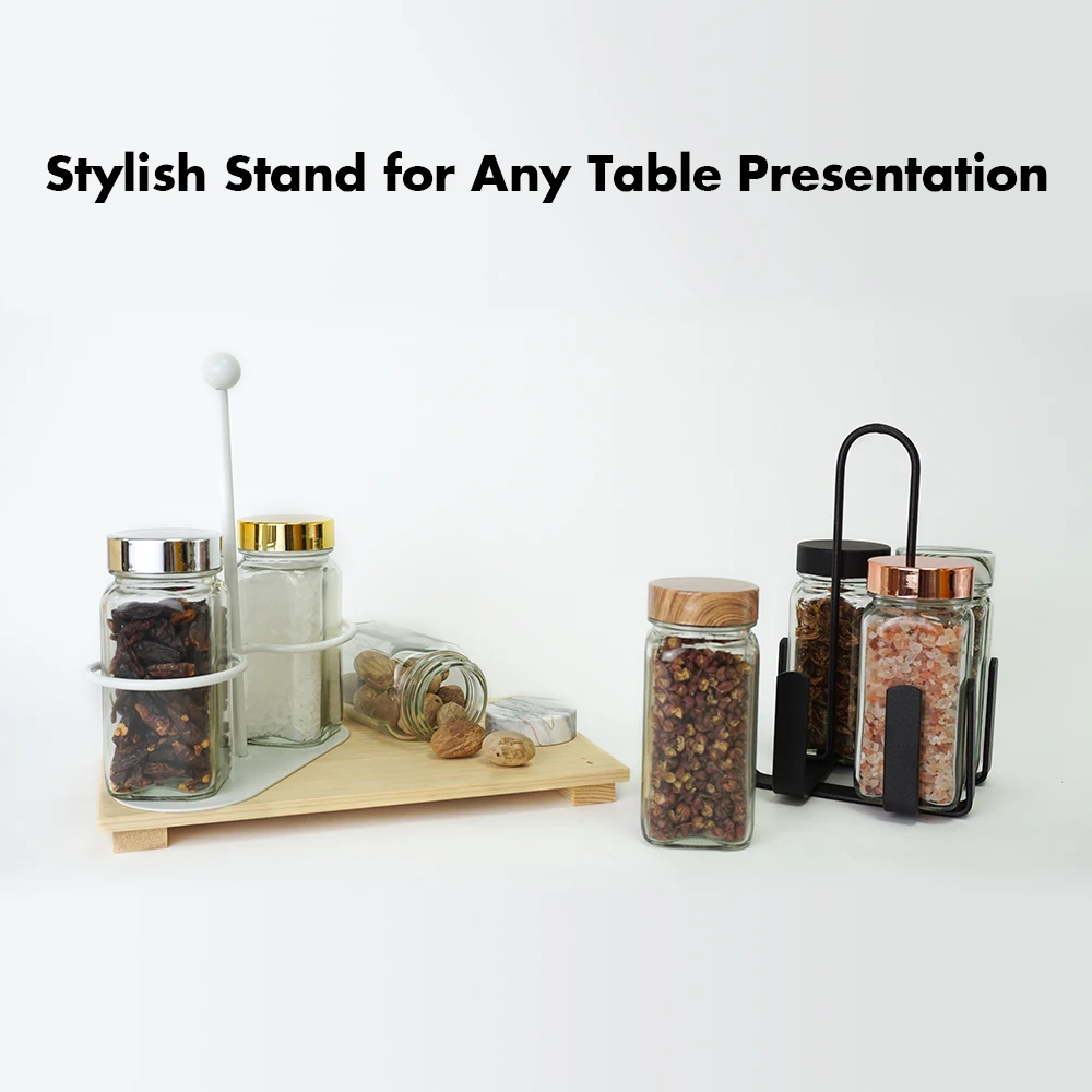 
HNA Taiwan Made Glass Spice Bottle Container Set with Shaker Lids 