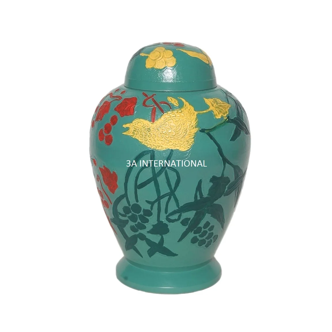 imple Design Graceful Brass Urns Memorial Keepsake Urns Unique Style Cremation Urn For Human Ashes Hand Engraving Metal Jar