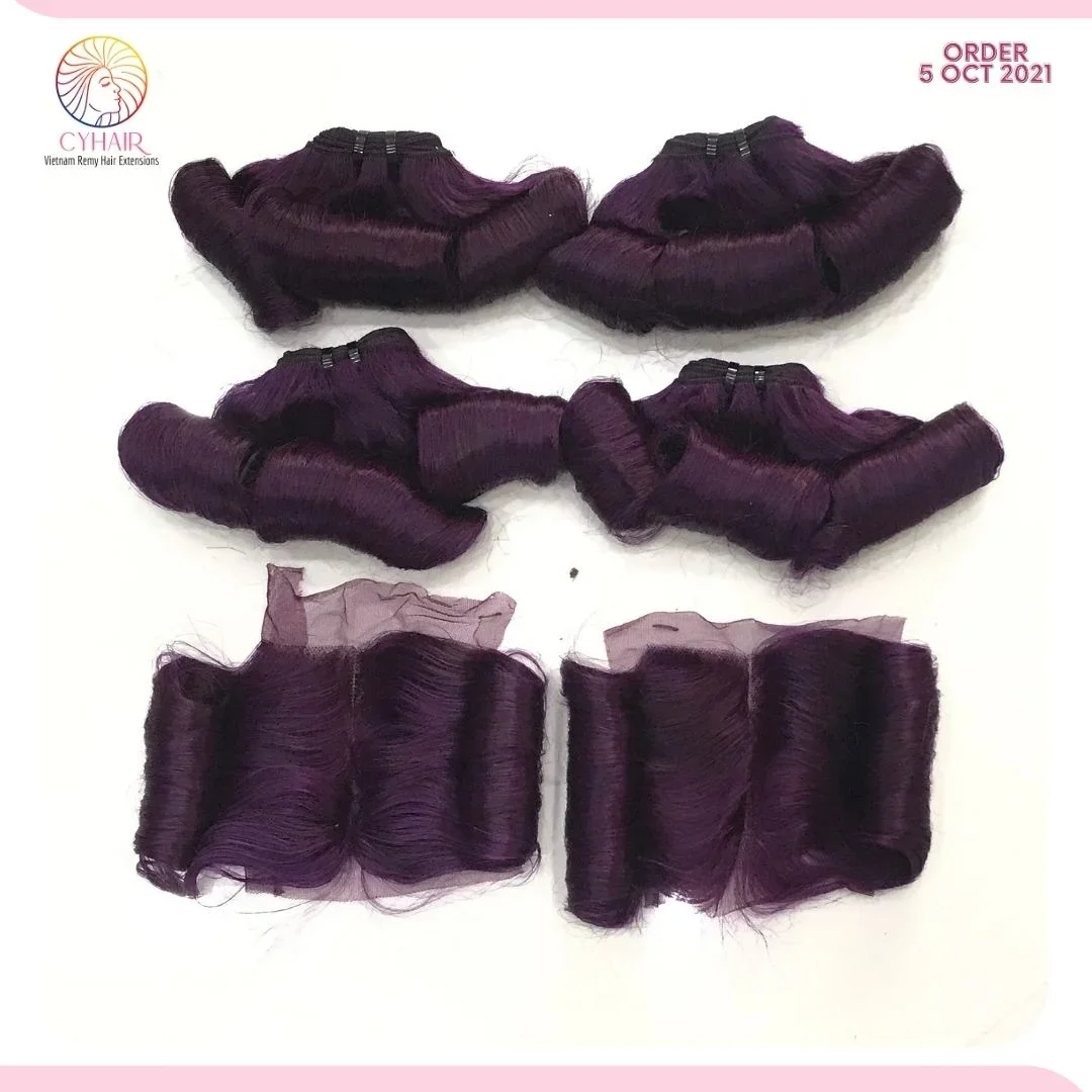 5 октября 2021 года волшебные вьющиеся волосы бордового цвета 100% натуральные человеческие Вьетнам