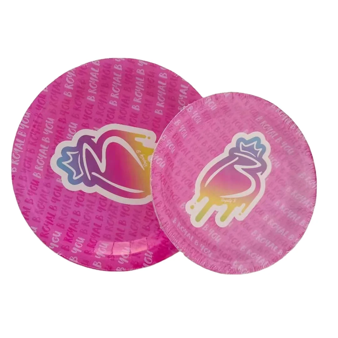 Customized disposable paper plate color printing paper plate with printed logo and design