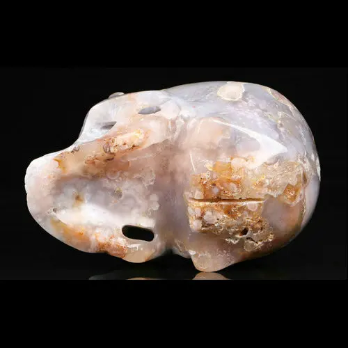 Mr Skull  Quartz Crystals Wholesale 5 inches Sakura Agate Skulls Large Natural Crystal Carvings