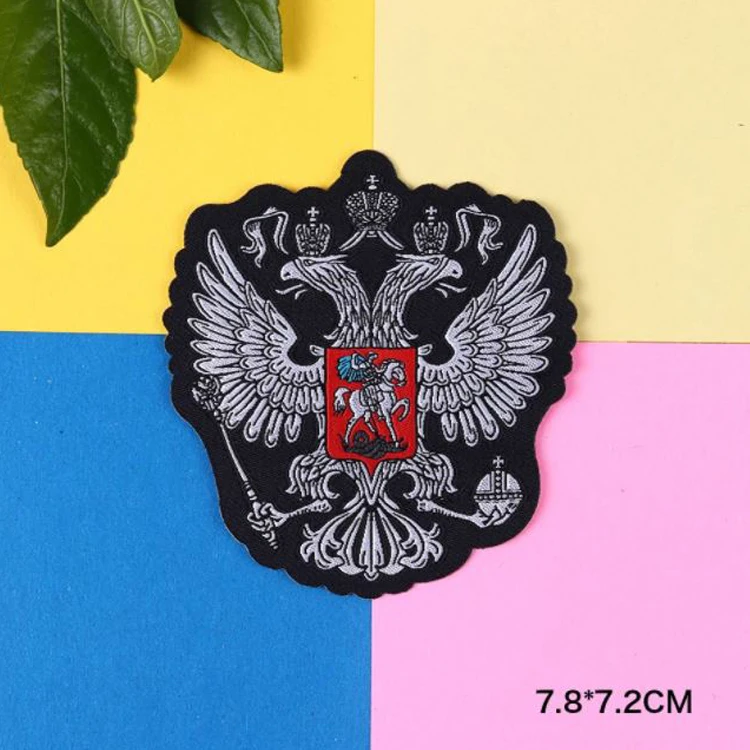Russia National flag National emblem patches eagle embroidered patches for ironing in thin coat, clothing accessories