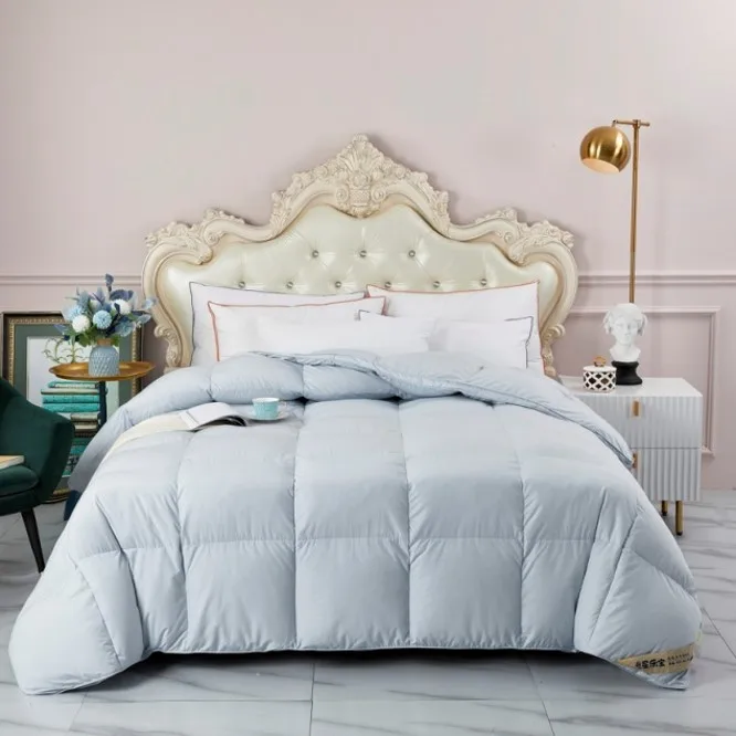 High-grade comforter Soft Circe 95% White Goose down Feather FILLING Quilt Single stereoscopic process