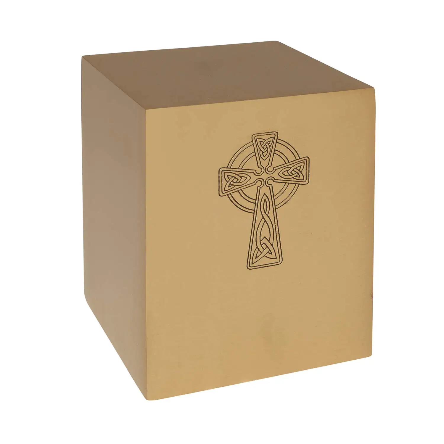 Урна для памятного сундука кремации с изогнутыми Сторонами из латуни металлическая урна похоронного пояса