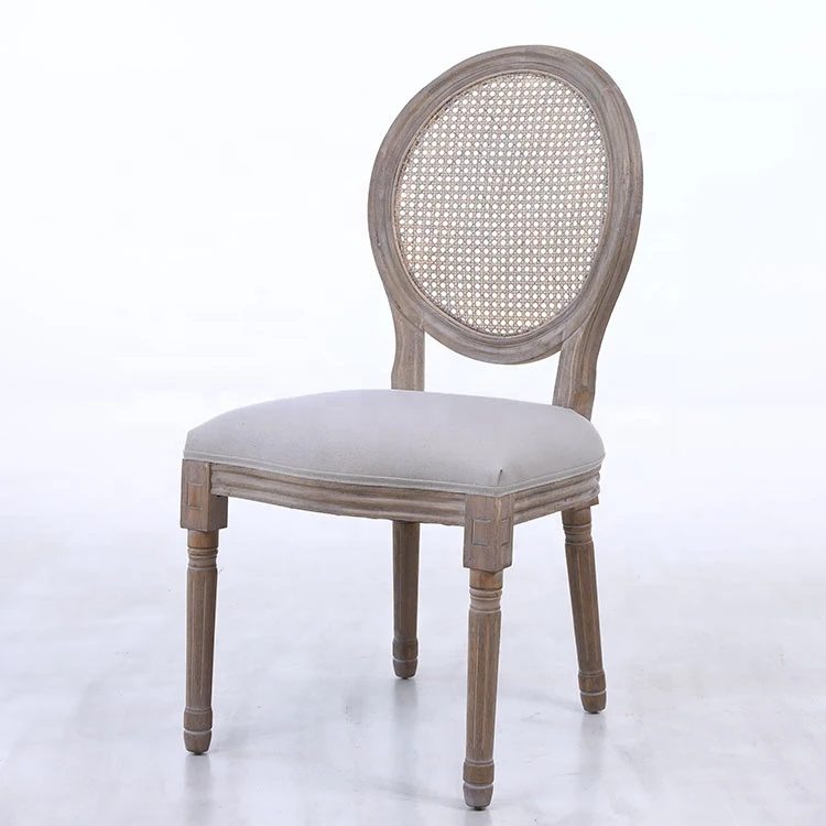 Chaise Louis Xvi Modern Rubber Wood Durable Elegant Garden Dining Table Chairs