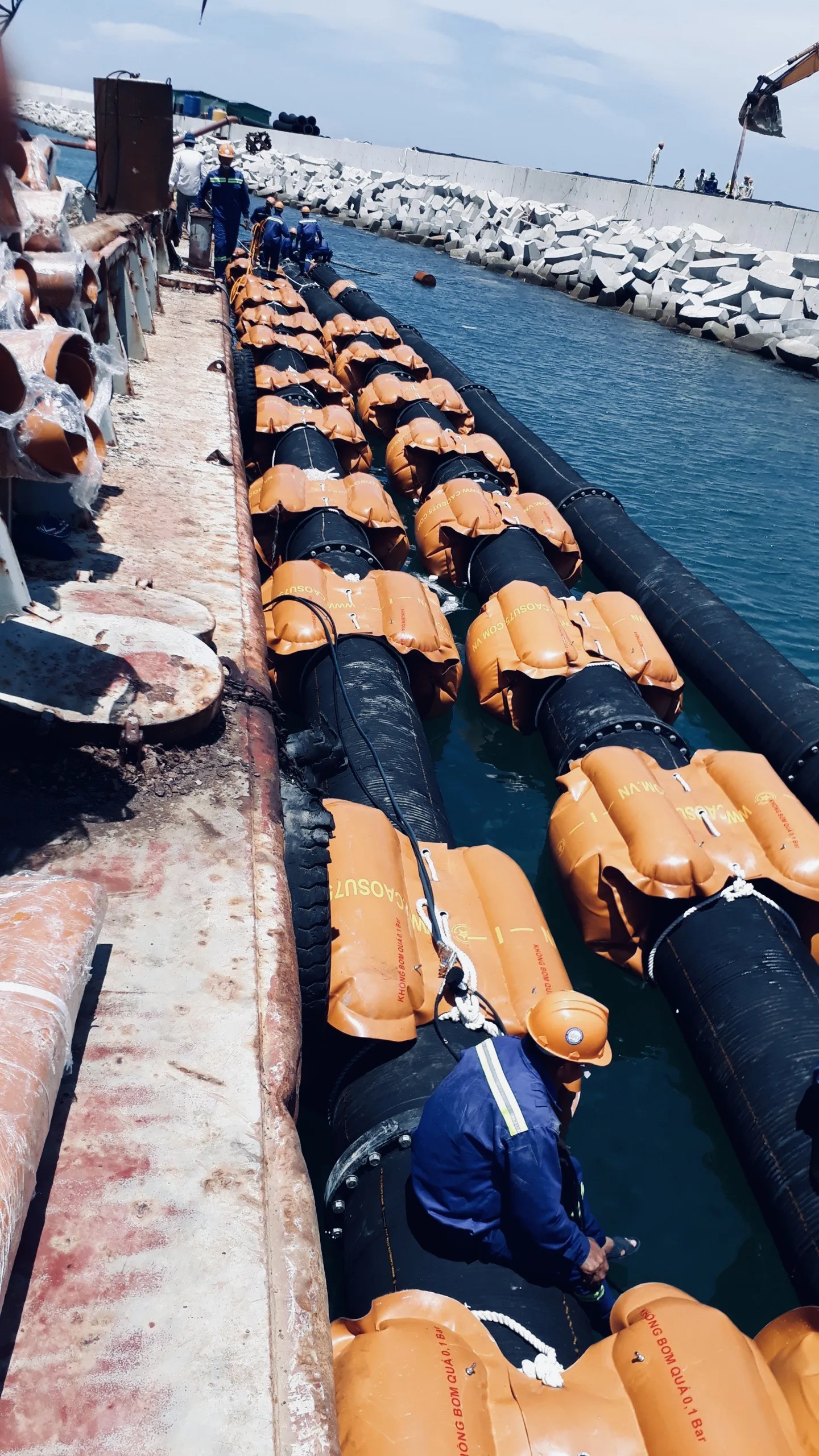 Резиновый шланг для морского дноуглубления высокая устойчивость к истиранию