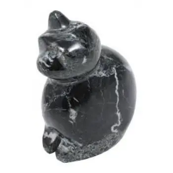Elegant vintage Indian hand crafted  Polished Stone black  Marble cat statue Manufacturer and Suppliers highest quality India