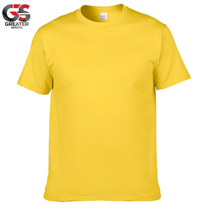  Высококачественная однотонная хлопковая футболка на заказ 100% хлопок унисекс с принтом