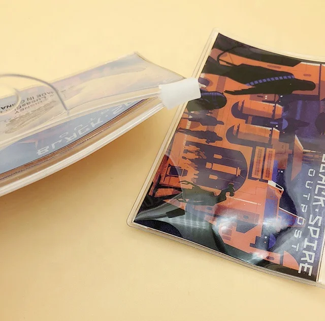 Customized Design Clear Soft PVC Full Color Printing ID Name Card Holder with Zip