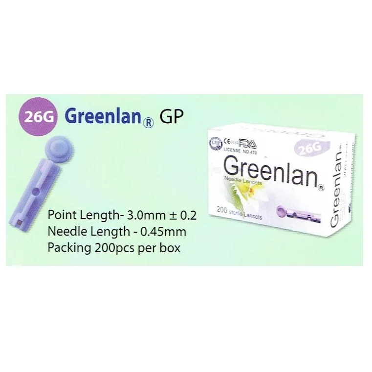 Disposable gamma-ray sterile safety and painless medical needle lancets (21G~36Gage) GREENLAN made in Korea CE/ GMP certificate