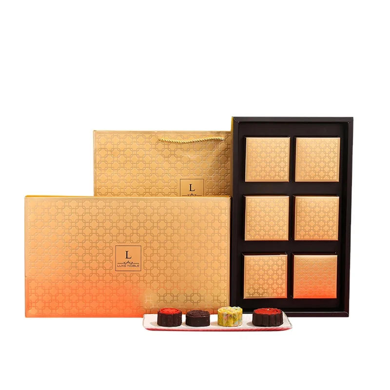 2020 Hot selling newly super quality cardboard made custom mooncake box custom Cookie Favor Boxes Packaging supplies moon cake