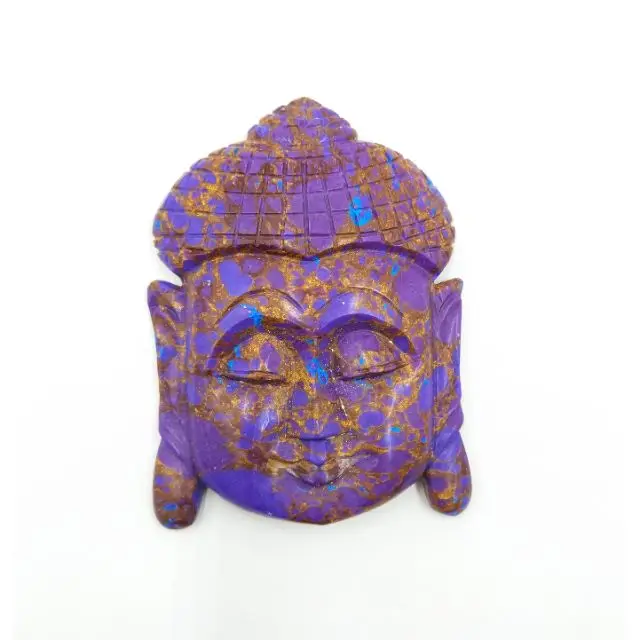 Copper Turquoise Flat Buddha  Decorative Religious Sitting Buddha Statue Sculpture at wholesale price