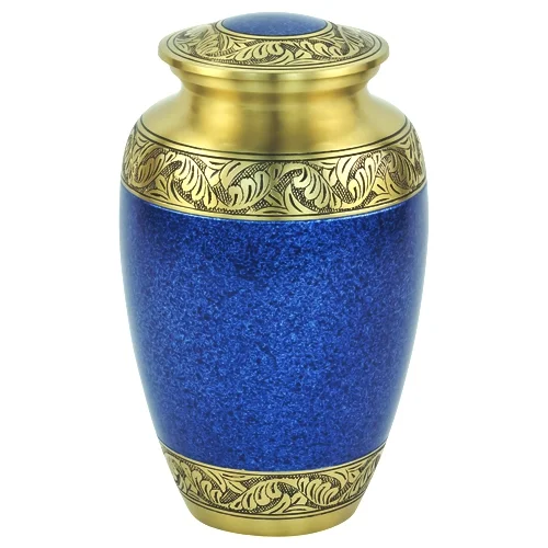 Самая низкая цена глянцевая фиолетовая металлическая урна для кремации людей погребальные принадлежности взрослых размера с оптовой ценой сочетающиеся сувениры