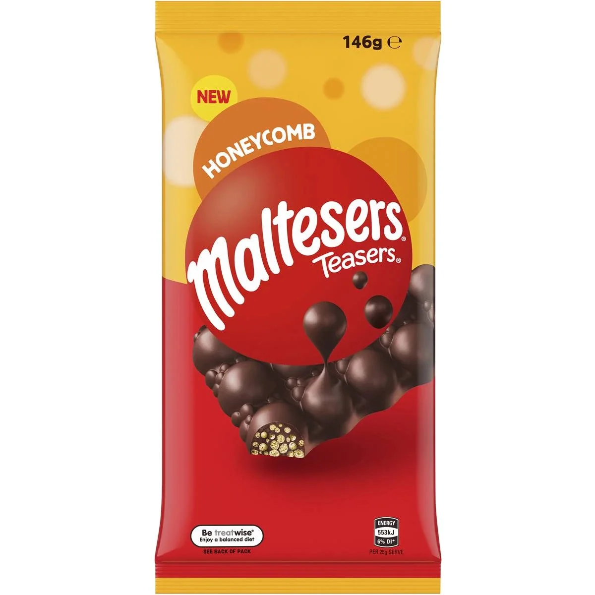 Maltesers Teasers Block 146g from Australia malt ball