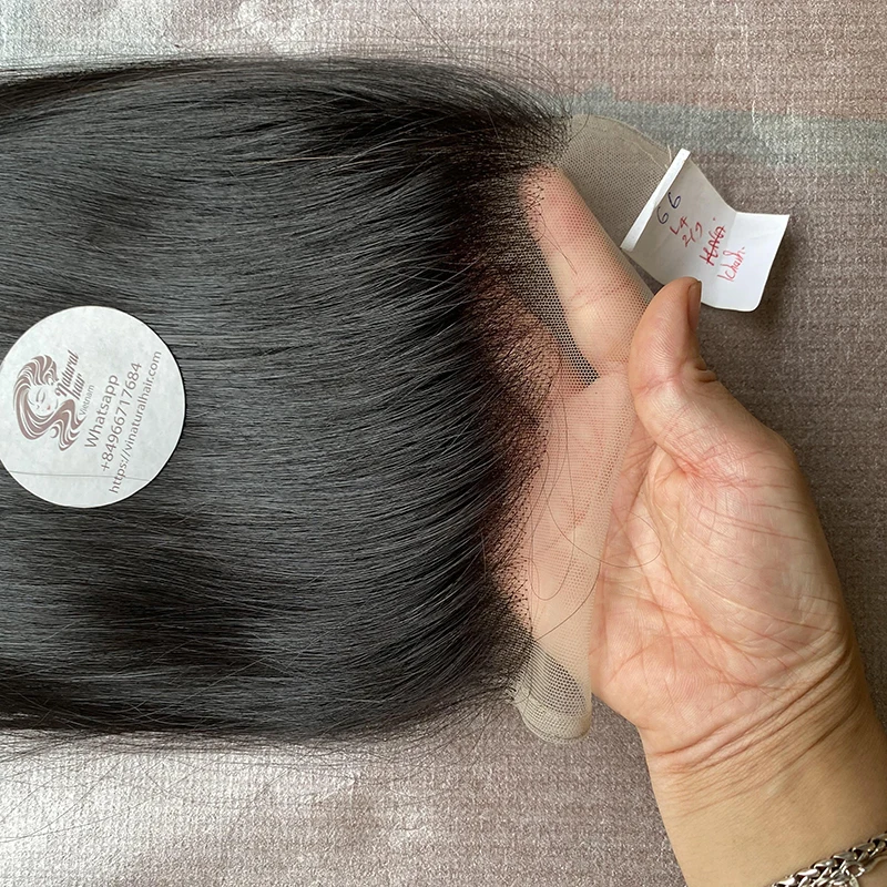 Hot Selling braiding hair Lace closure remy black color HD lace bone straight  Factory from Vietnam