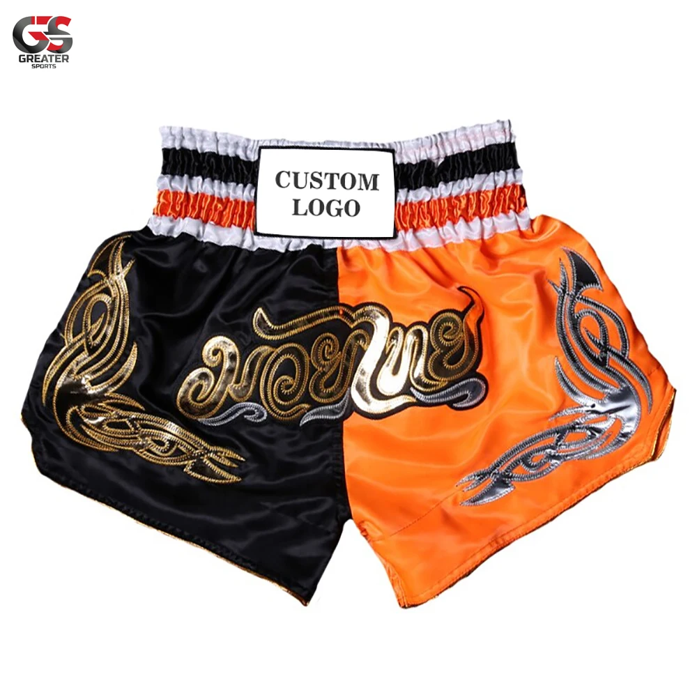 Wholesale Best Selling Custom Design Polyester Made High Waist OEM Services Professional Kickboxing Sparring Boxing Shorts