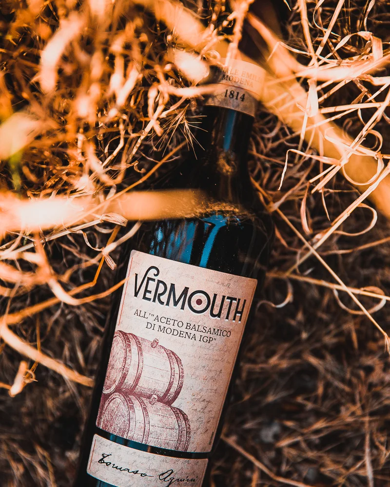 
Italian alcoholic beverages with flavour of IGP Balsamic Vinegar Vermouth 
