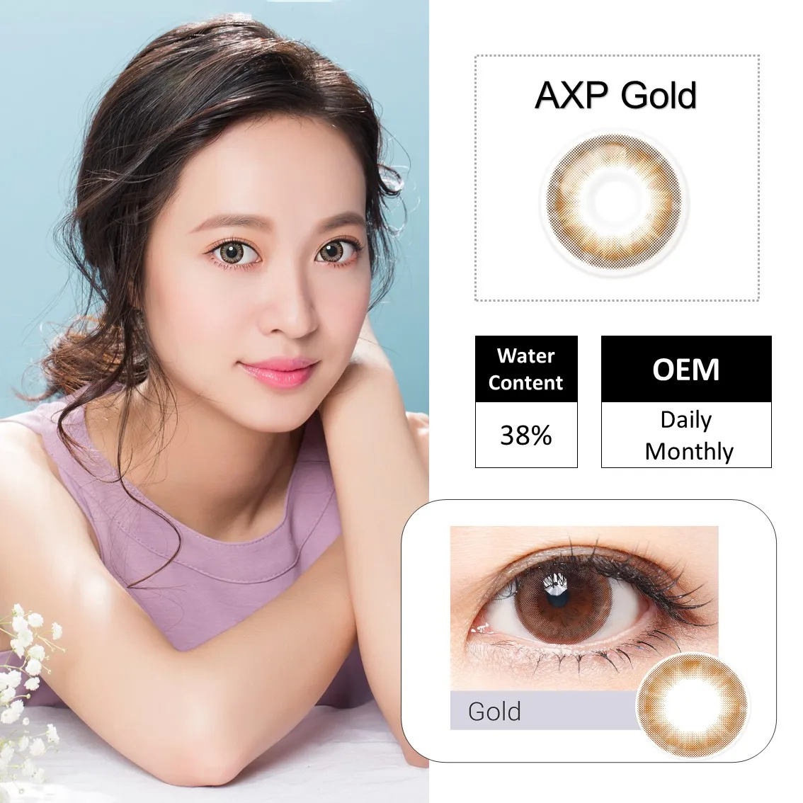 Wholesale factory price chocolate 1 month colors eye lenses color contact lens