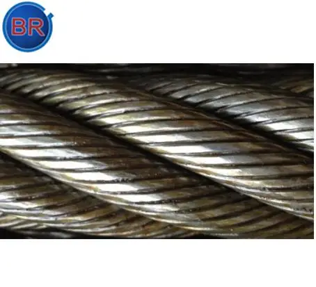 DIN Standard High Tensile 6xK41WS+IWRC Compacted Strand 16mm Ungalvanized Steel Wire Rope