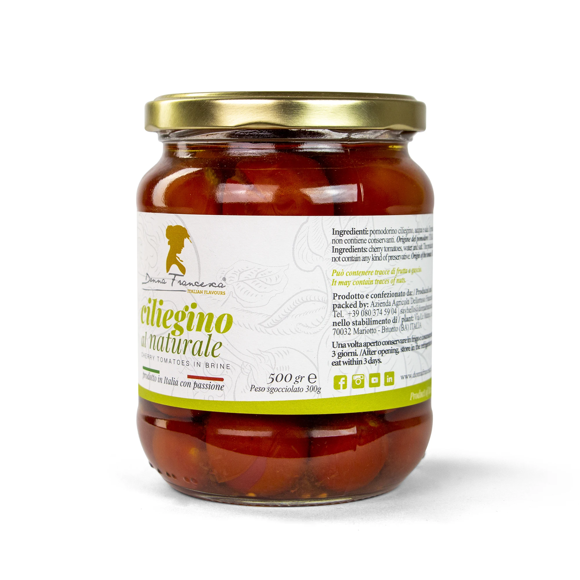Italian cherry tomatoes in brine 500 g
