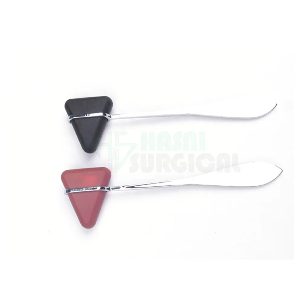 High quality wholesale Metallic Handle Triangular Neurological Testing Taylor Reflex Hammer With