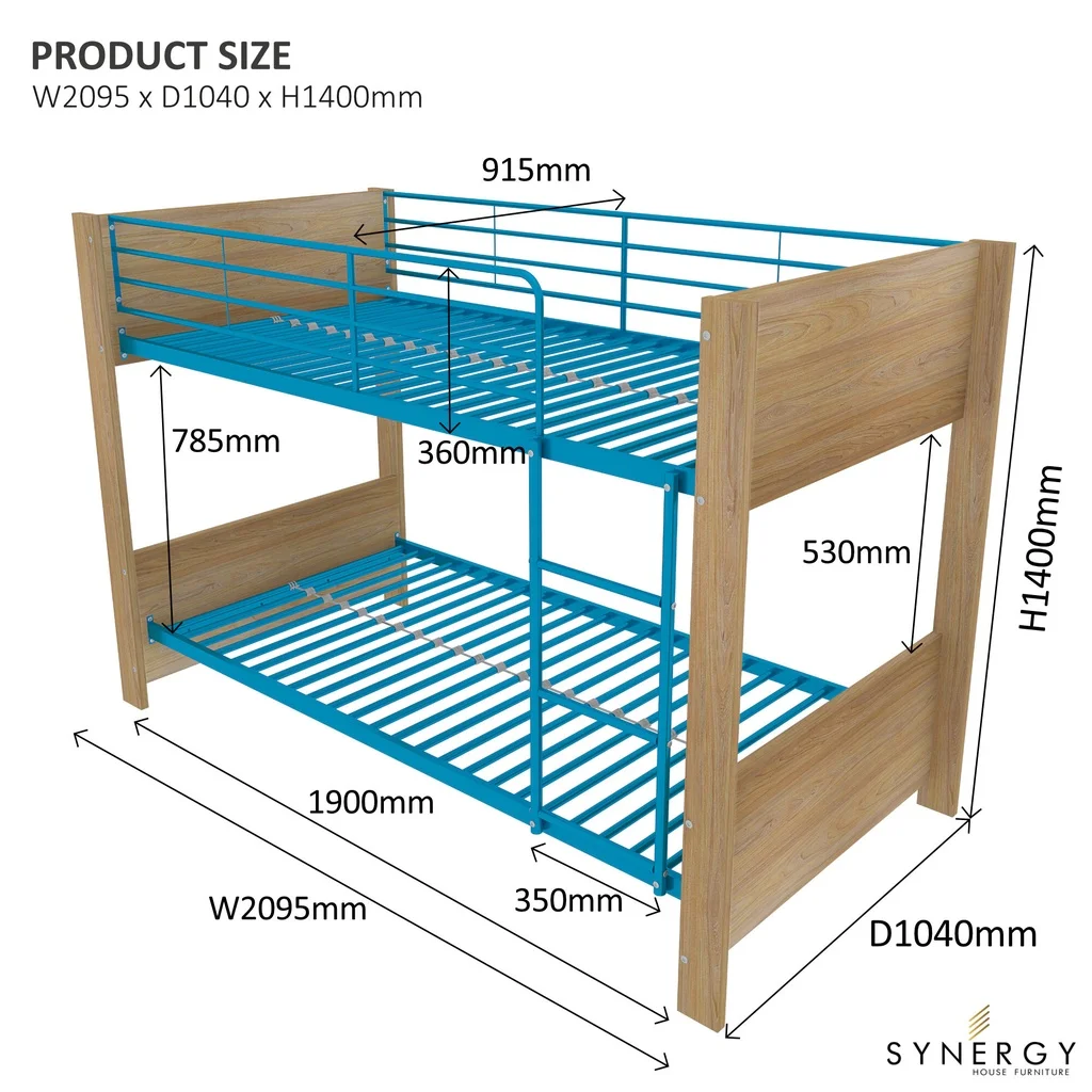 Высококачественная прочная двухъярусная кровать-ALEXA Series - 2 цвета-4,6 футов-двухслойная-Katil 2 Tingkat