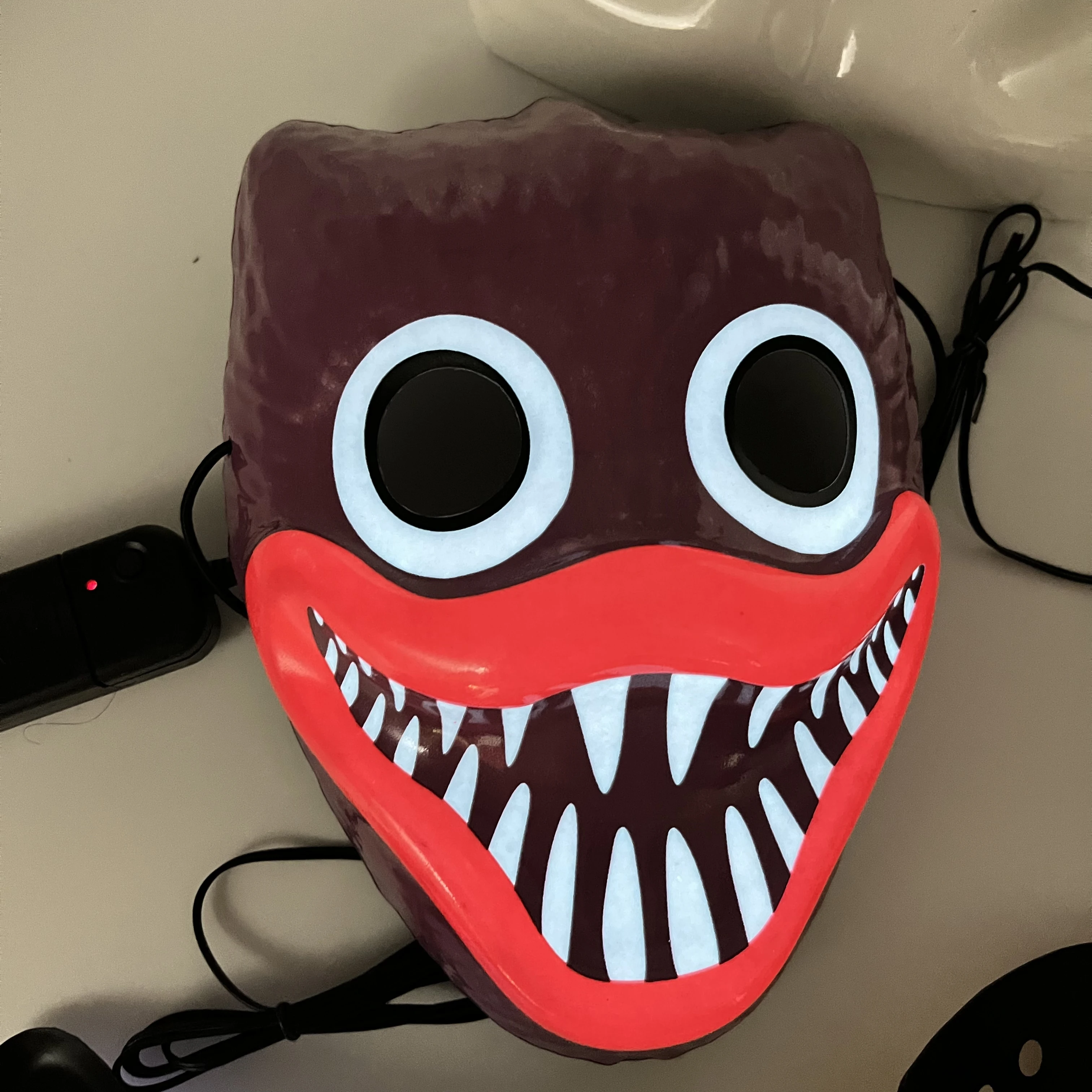 New Coming Luminous Poppy Mask Logo Customized Reusable Cosplay Party Halloween Light Up 3D Masks